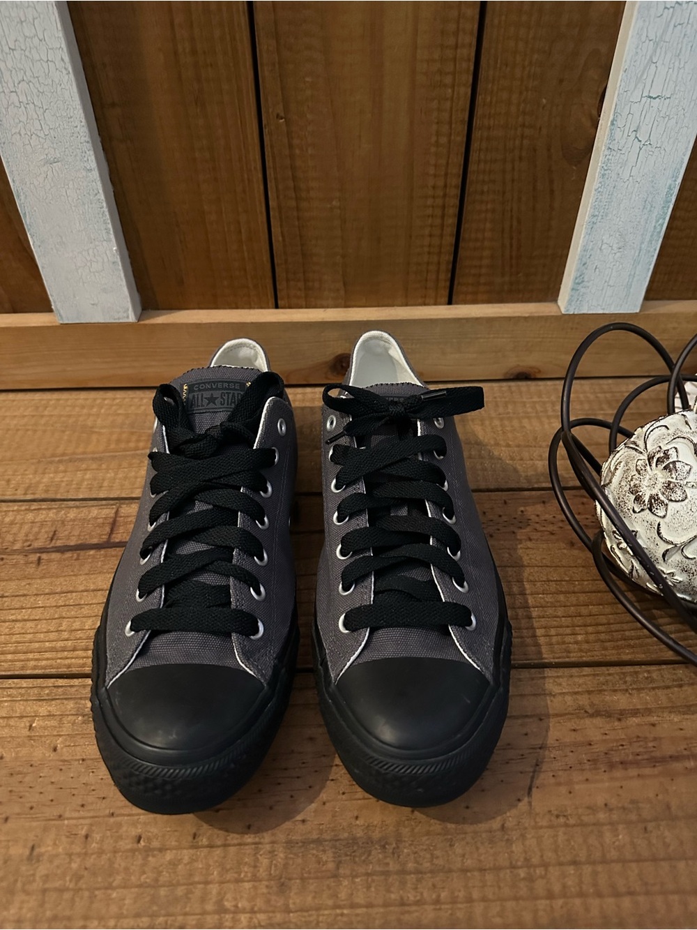 Converse Low Top Sneakers - Black and Gray